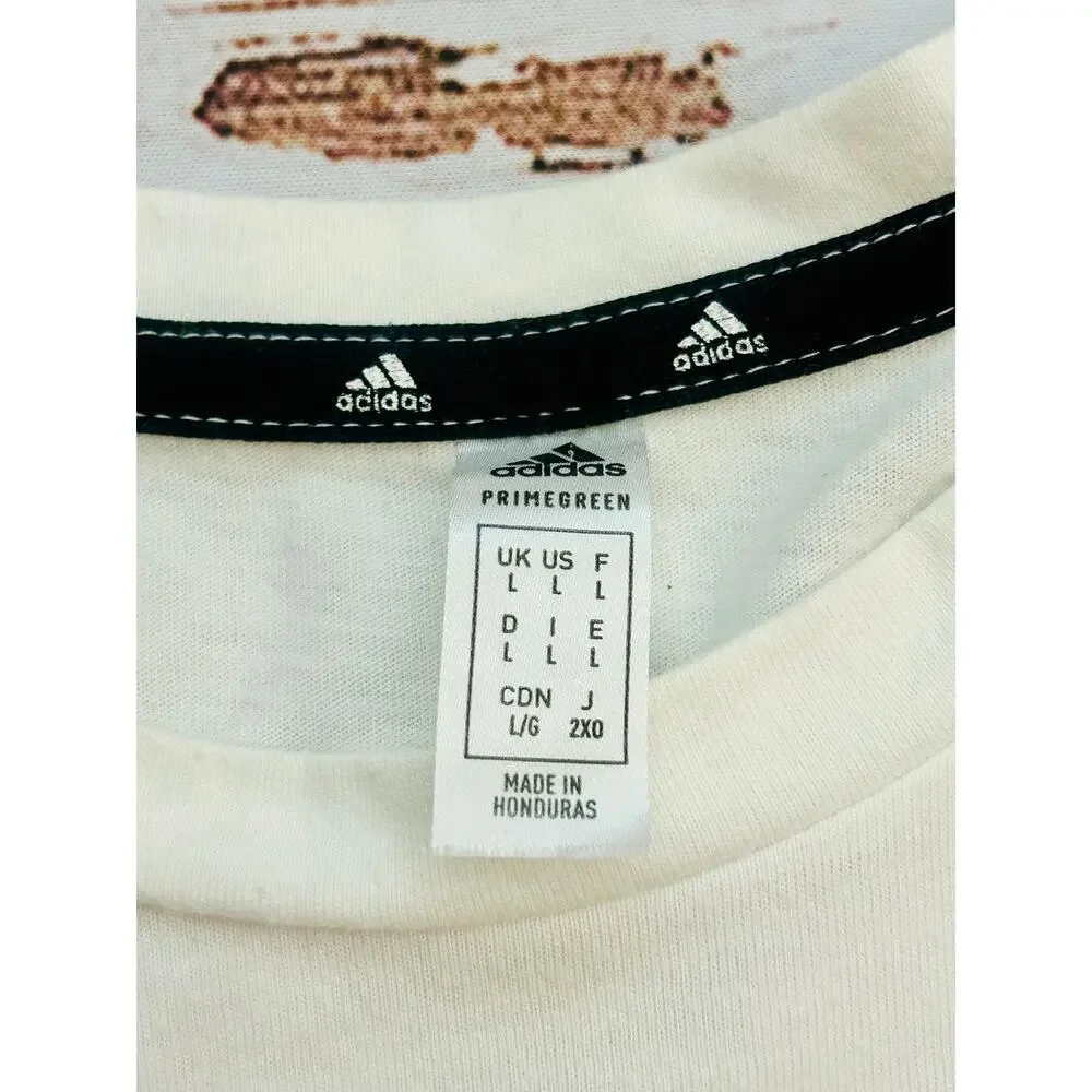 Adidas Essentials T-Shirt Men's Large White Athletic Training Tee